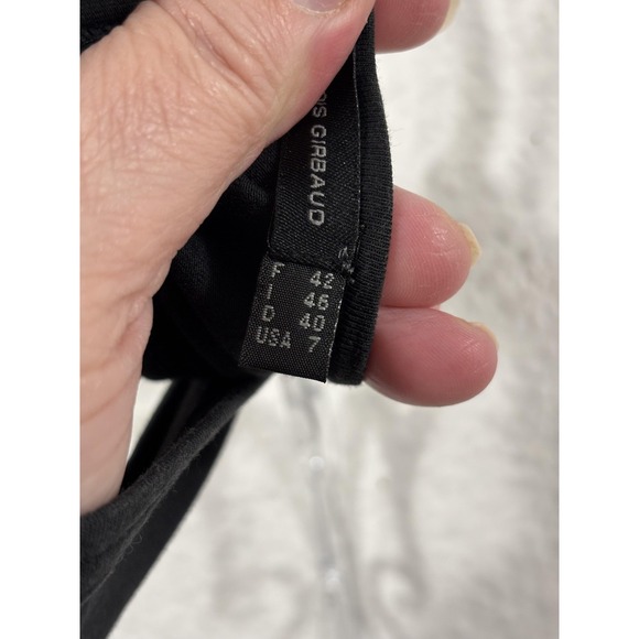 Vintage Marithe Francois Girbaud Dress Womens 7 Black Bodycon Tank Y2K 2000s - Picture 10 of 11